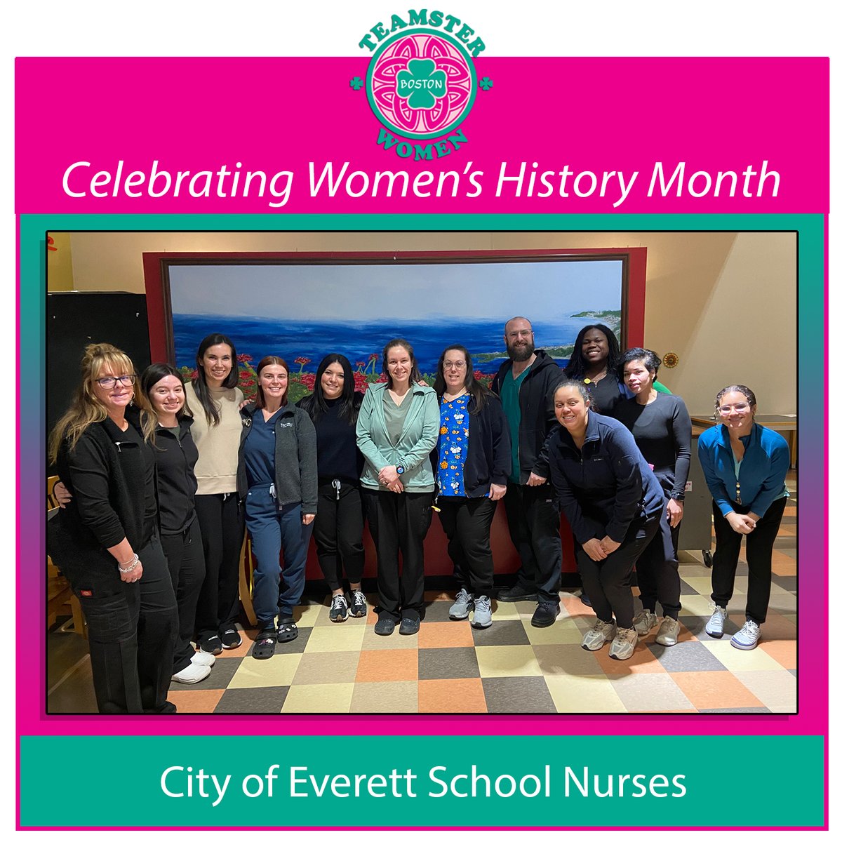 Teamsters25's tweet image. #WomensHistoryMonth: Let's hear it for our sisters who work in #EverettMA Schools, including the Teamsters Local 25 nurses! Thank you for keeping students safe and healthy !🩺

#teamsterslocal25 #newenglandteamsters