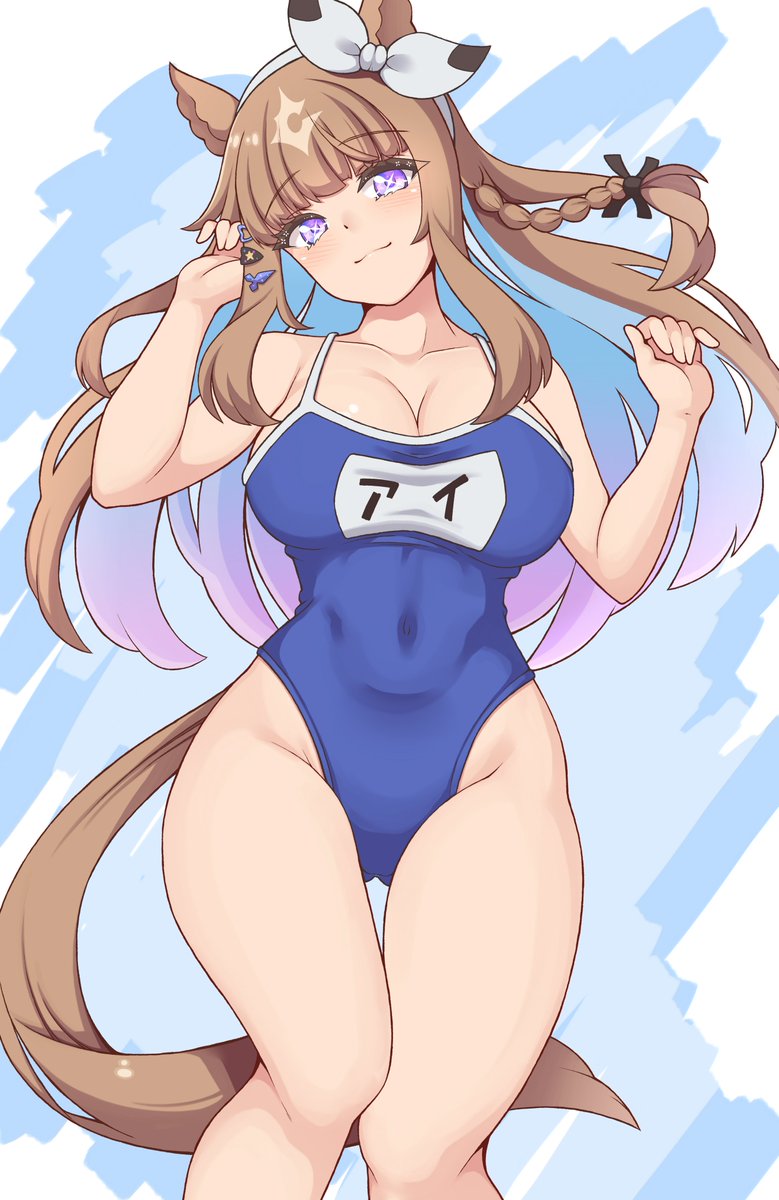 スク水アーモンドアイ 