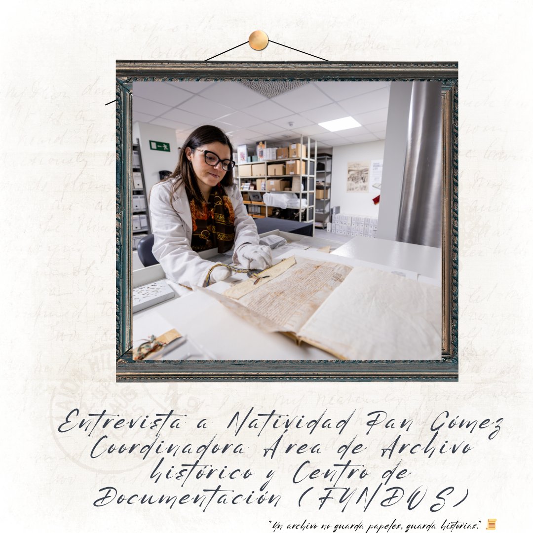 alquiblawebcom's tweet photo. Entrevista a Natividad Pan Gómez Coordinadora Área de Archivo histórico y Centro de Documentación (FUNDOS)
https://t.co/80ou6scdK7
#archivos #memoriahistorica #patrimonio #cultura #bibliotecas #archivistica #documentacion #historia #difusioncultural
@fundoscyl @ArchivosEst https://t.co/KthmqeQi5h