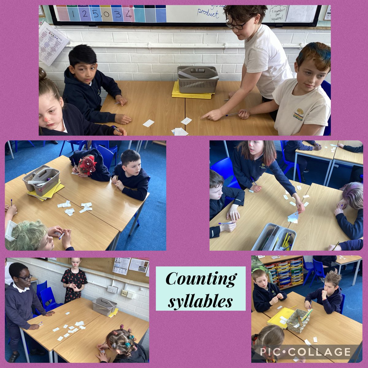 EgremontY5and6's tweet image. Counting syllables and thinking of vocabulary to support our poetry whilst rocking some crazy hair for Red Nose Day! #collaboration #expression #poetry #syllables