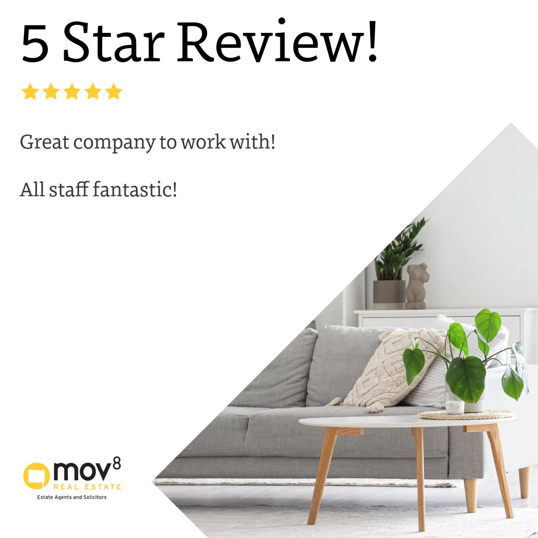 mov8realestate's tweet image. Another 5-star review for MOV8 ⭐⭐⭐⭐⭐

From first enquiry to completion, our goal is to make the process smooth, clear and stress-free.

If you’re thinking of moving, speak to our team.

#MOV8 #HomeSelling #5StarReview #PropertyExperts