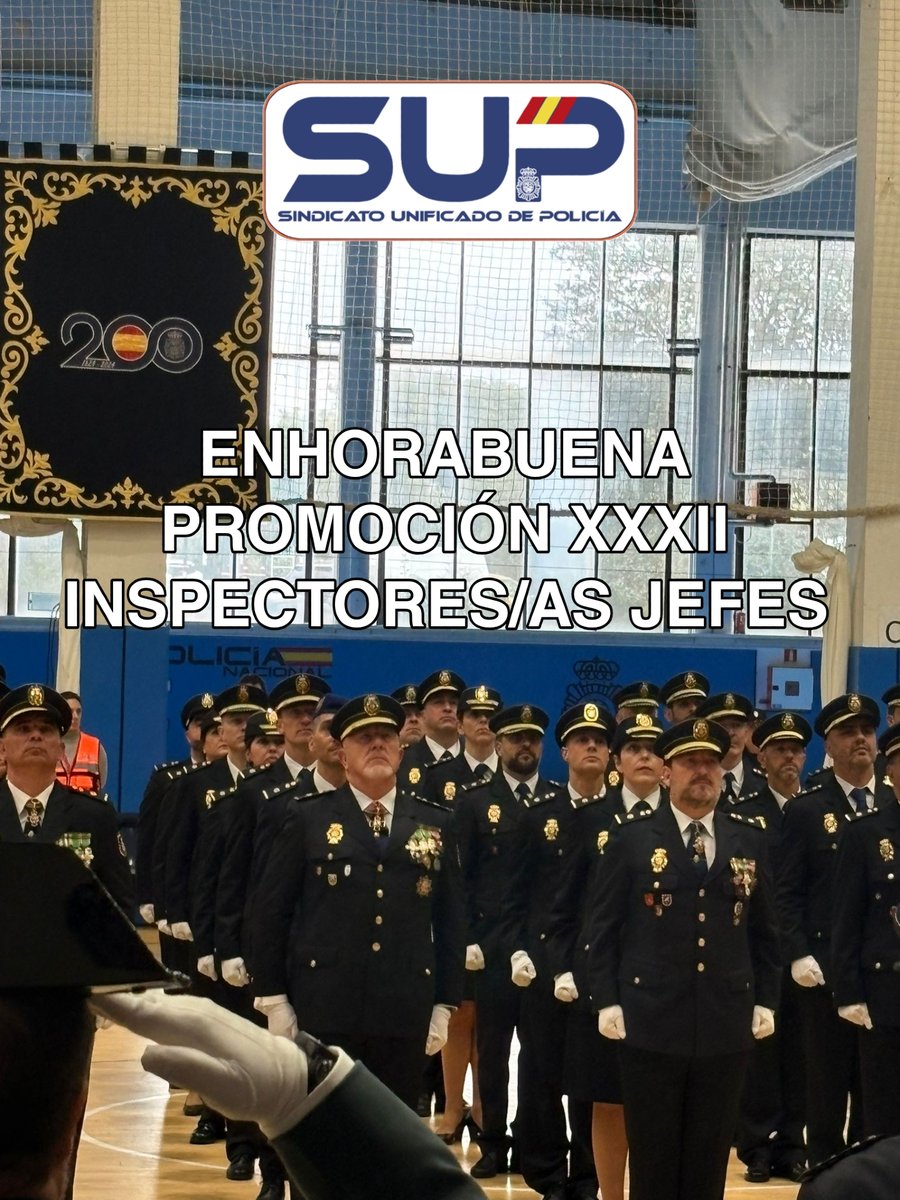 Sup_Policia's tweet photo. Damos la enhorabuena a todos los compañeros y compañeras de la #PromociónXXXII de Inspectores/as Jefes que hoy juran su cargo
Os deseamos los mayores éxitos profesionales en vuestra nueva etapa
Recordad que el @Sup_Policia está #ContigoDesdeElPrincipio https://t.co/1szLhGoVQe