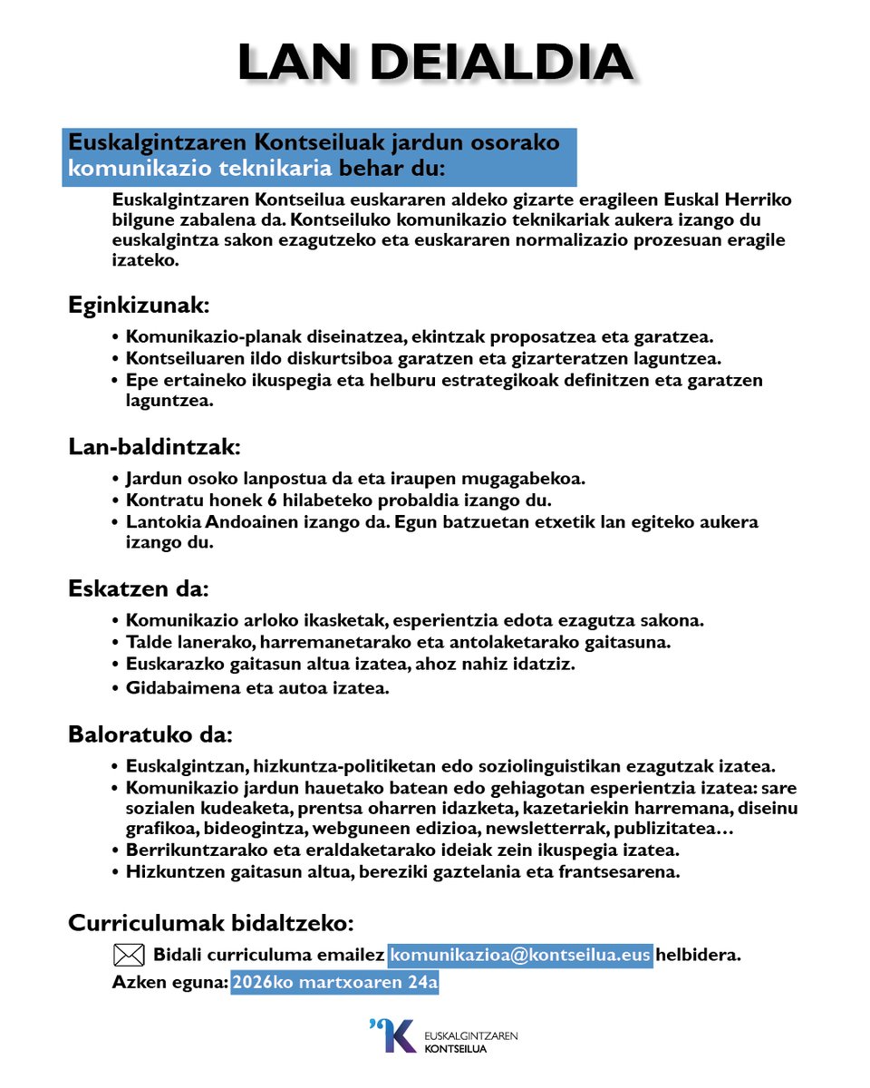 Euskalgintzaren Kontseilua tweet media