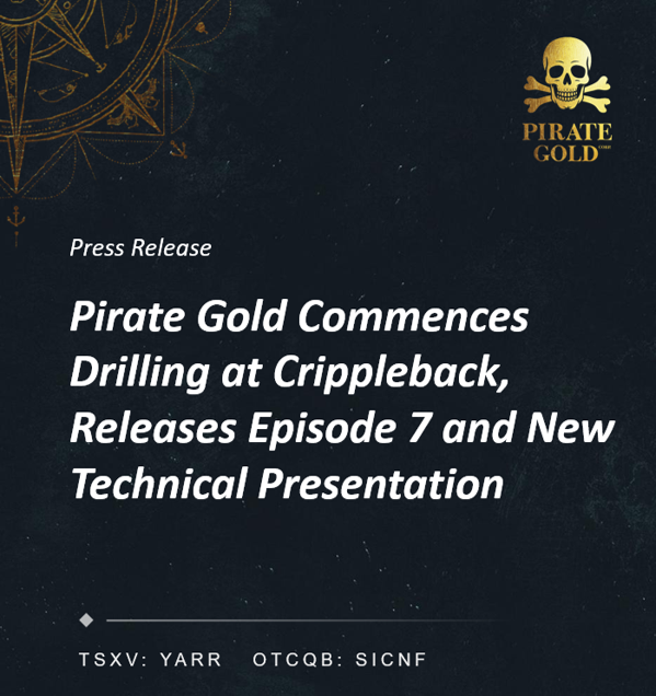PirateGoldCorp's tweet photo. NEWS | Pirate Gold Commences Drilling at Crippleback, Releases Episode 7 and New Technical Presentation

• Drills turning at Crippleback, testing a large, intensely altered zone with potential for both orogenic gold and a gold-copper porphyry-style system

• Crippleback geology shares similarities with Equinox Gold’s Valentine deposit, located along the same structural corridor

• New technical presentation by VP Exploration Greg Matheson outlines the geological model and multi-deposit potential at Crippleback: https://t.co/r6svyUdczH

• Episode 7 of Pirate Gold Treasure Hunters now airing: https://t.co/p6MiBWJ2Zv

Read the full press release: https://t.co/xslTrIWnEi