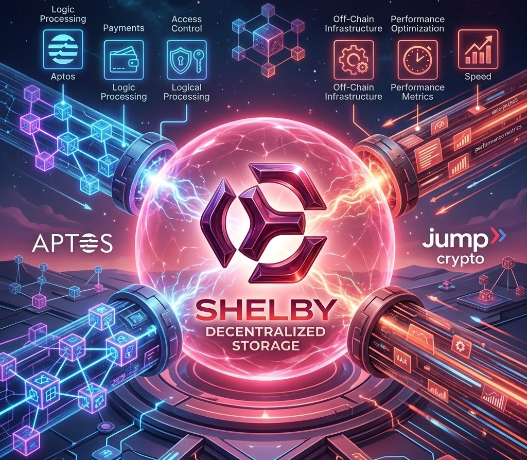 BaTrinh99's tweet photo. #Aptos → handles logic, payments, and access (on-chain)
#JumpCrypto → optimizes infrastructure and performance (off-chain)
👉 This combination makes #Shelby:
a decentralized storage network that still achieves high performance like Web2
@shelbyserves
@affinity_matrix
@angelataptos
@alex_aptos
@GusmaXBT
