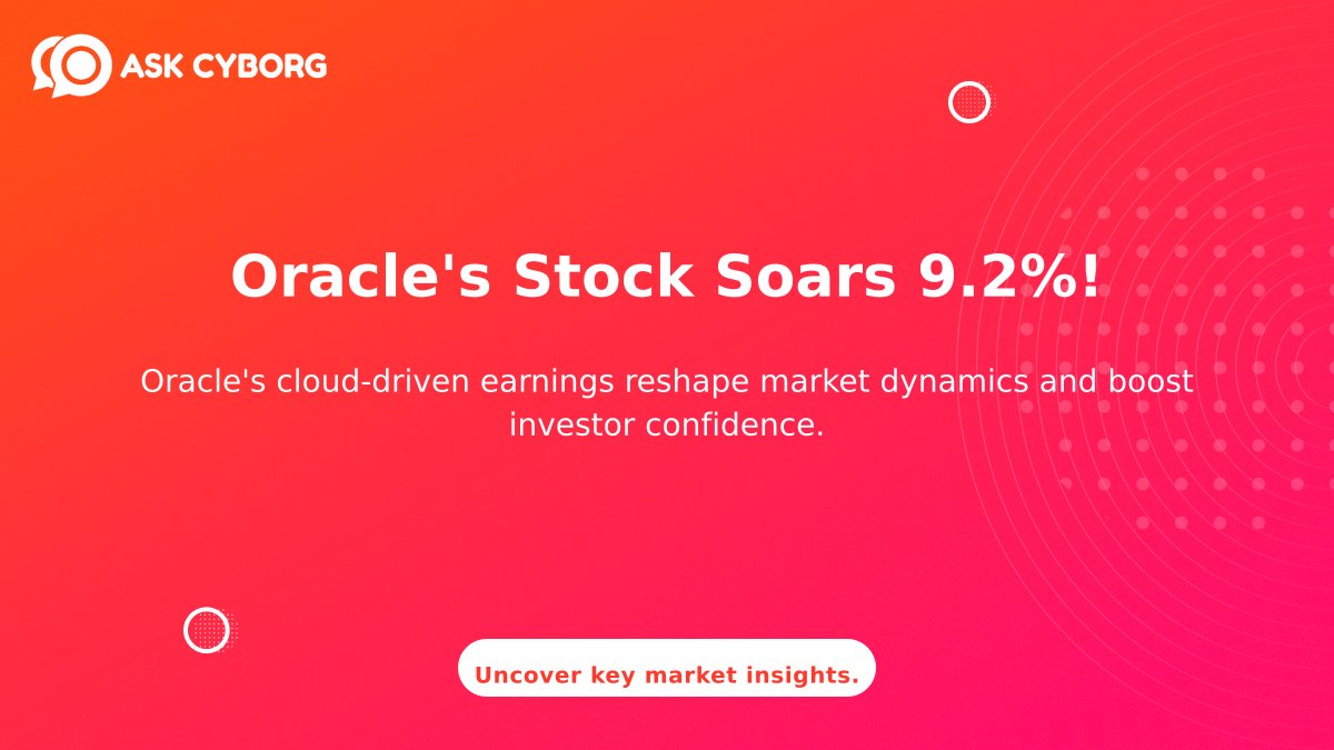 CrossWorkIPO's tweet photo. Oracle just shattered expectations with a 9.2% surge! This isn't just a bump; it's a clear sign that cloud services are the future. Can your tech arsenal keep up? Dive into these insights before your competition does! https://t.co/FygPFBZpd3… https://t.co/aTD3bYo3jl