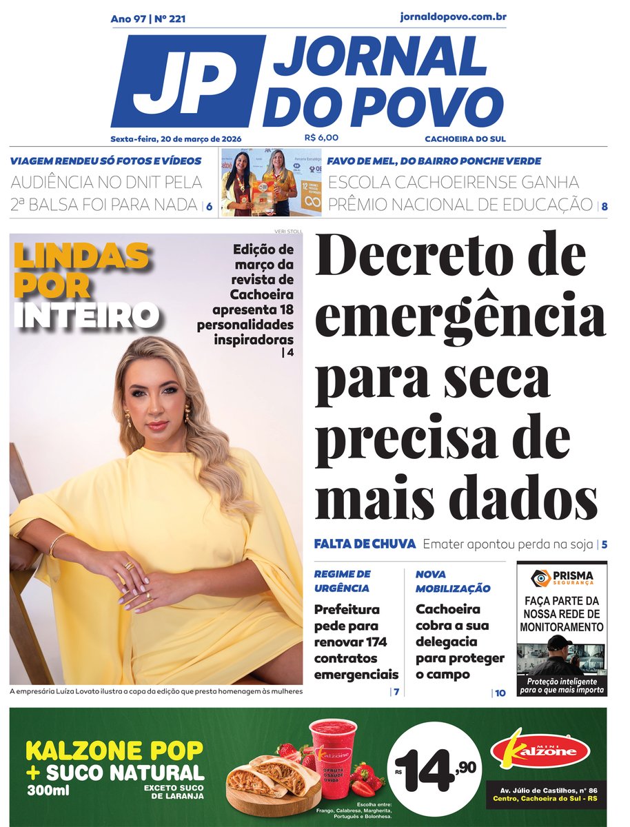 😃 Bom dia! Esta é a nossa capa de hoje. 📰
Assinantes têm acesso exclusivo aos conteúdos da edição impressa.
jornaldopovo.com.br