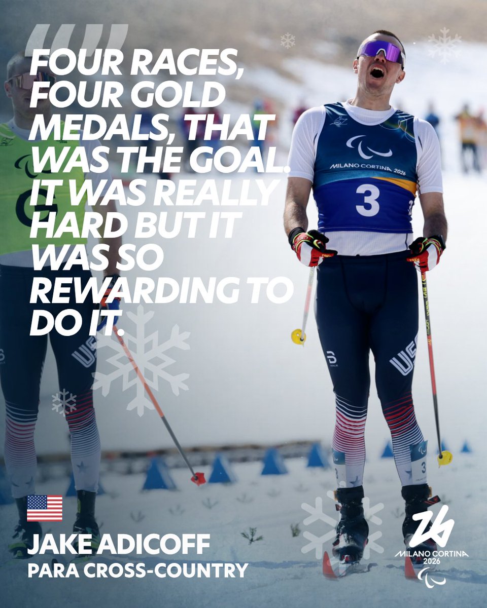 Paralympics's tweet image. 🎿 BEST OF PARA CROSS-COUNTRY🎿

🔗 Learn about 3 highlights from Milano Cortina 2026 out of the four days of Para cross-country skiing action at the Tesero Cross-Country Skiing Stadium. paralympic.org/feature/milano…

#Paralympics #MilanoCortina2026 #ParaCrossCountry