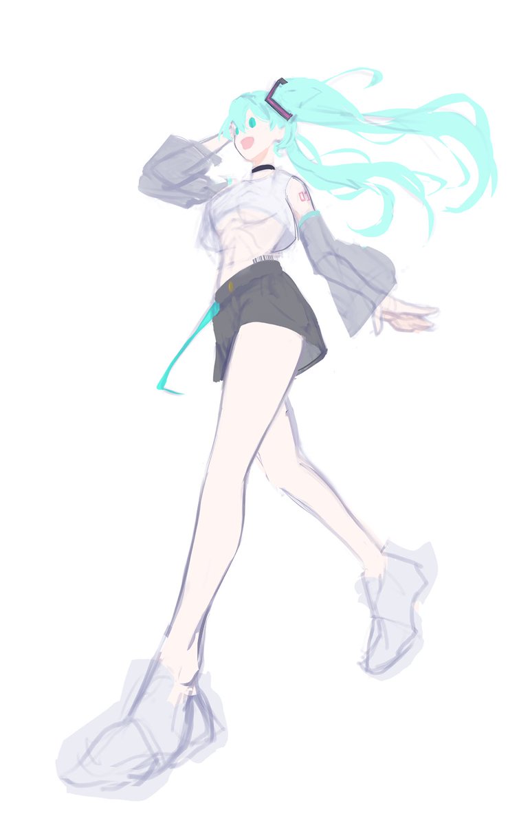 hmnk_rit's tweet photo. 初描きミクさん
#初音ミク   #doodle https://t.co/AJ1lZwIG2b