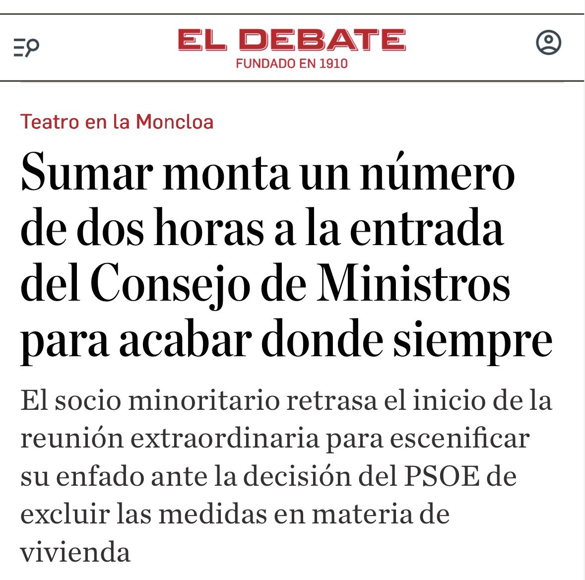 FloresJuberias's tweet photo. No tiene mayoría.
No tiene crédito.
No tiene presupuestos.
No tiene Gobierno.
Solo tiene “No a la guerra!” https://t.co/epjsaJm37R
