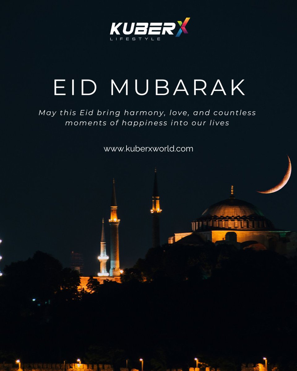 kuberxofficial's tweet image. Eid Mubarak! 🌙✨ May this beautiful occasion fill your life with peace, prosperity, and endless happiness. Celebrate love, togetherness, and new beginnings with KuberX Lifestyle. 💫

#KuberXLifestyle #EidMubarak #FestiveVibes #CelebrateEid #PeaceAndProsperity