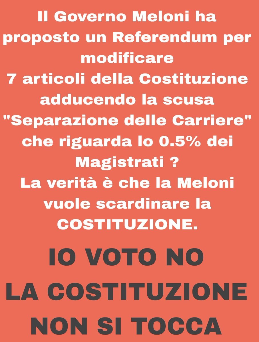StefanoSpedy's tweet photo. @FratellidItalia IL #CENTRO_DESTRA
CON LA  SUA #RIFORMA
VUOLE MODIFICARE
7 ARTICOLI DELLA
#COSTITUZIONE
SENZA SPIEGARE I MOTIVI
CI STANNO
#TRUFFANDO
#VOTA_NO https://t.co/CceLiTQYag