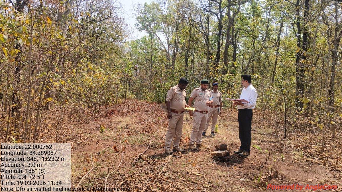 DFO_Bamra's tweet photo. On 19.03.2026, fire line inspection conducted by DFO, Bamra WL Division at Parimunda-Niktimal PRF under #Niktimal Section of Bamra WL Range, #Bamra WL Division. 🔥🌳 #ForestFire #BamraWL
@SambalpurRccf @PCCFWL_Odisha @pccfodisha @DmSambalpur @ForestDeptt @odishawildlife https://t.co/9k690agia0