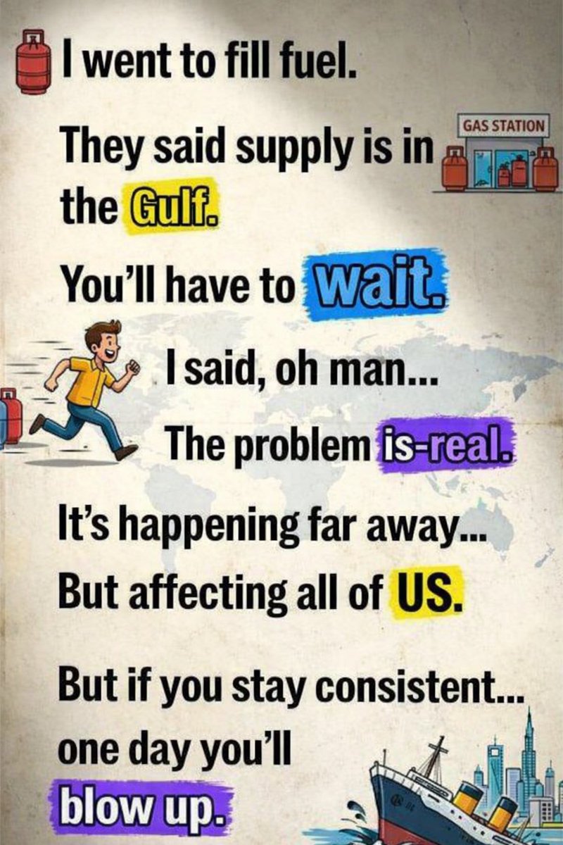 _itsprashanth's tweet image. I just wanted to fill fuel.

Somehow ended up learning geopolitics 😭

War in one corner of the world…

Me paying more at the petrol pump in India.

Globalization is crazy.

#GlobalImpact #EnergyCrisis #XGrowth #Israel #US #USDINR