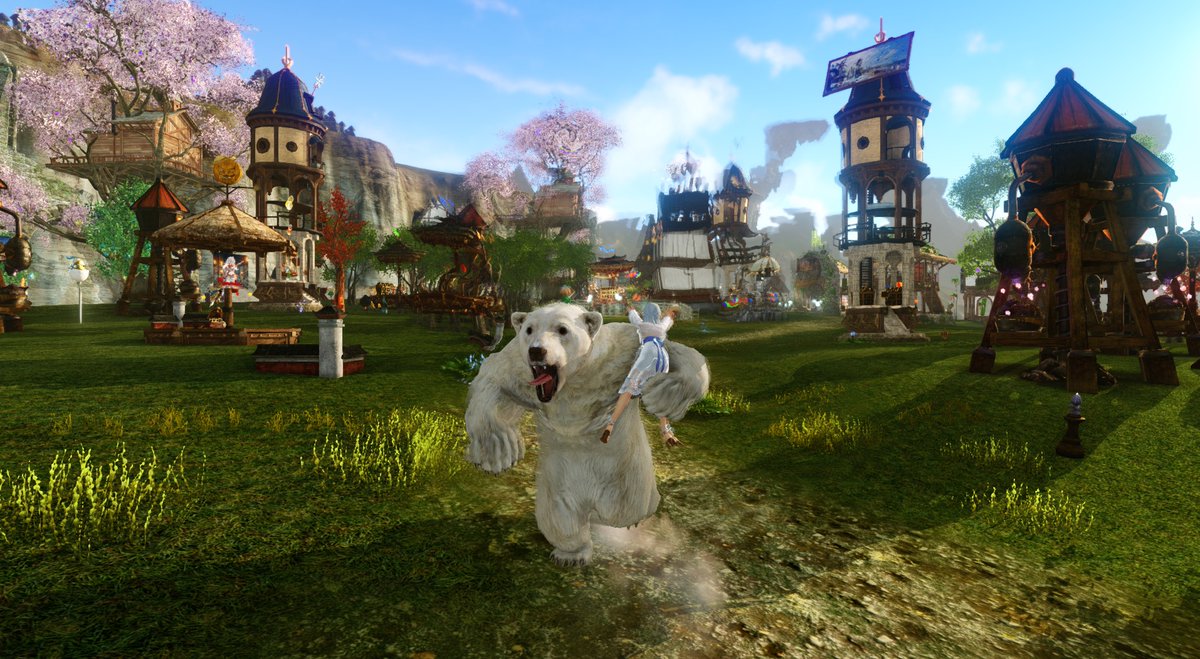 asheraminmin's tweet photo. 新しいゲームで猫抱いて歩けるみたいなの見たけどこっちはクマに抱かれて走れるしー https://t.co/CwQCSC0pPe