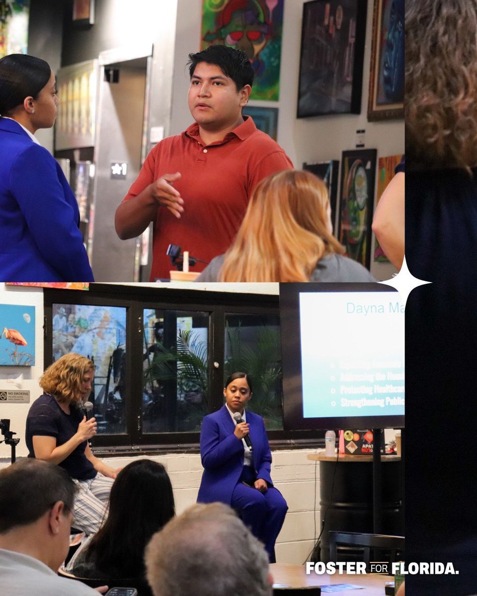 foster4florida's tweet photo. Real change starts in the community. Thank you to @hillsboroughprogressives for hosting such a thoughtful and energizing event. Dayna shared her vision for Florida and listened to the stories, concerns, and priorities of the people. Join us as we #IgniteTheBlueFlame https://t.co/hm9Za8rGHK