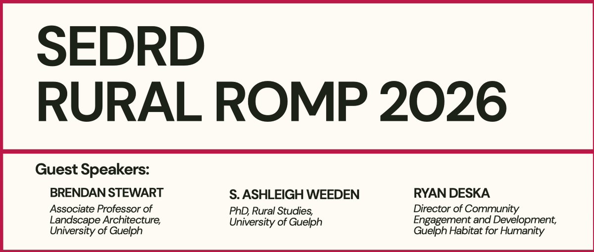 Rural Planning & Development, University of Guelph tweet media