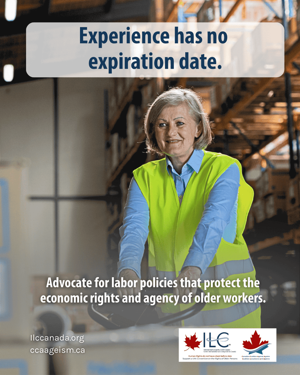 ILCCanada's tweet photo. Experience is an asset, not a liability. 💼 Workplace ageism limits economic agency and violates human rights. Let's change the narrative.

#WorkplaceEquity #EndAgeism
fedretirees NPFederation canadianlabour cdnhumanrights https://t.co/5F90P28LMh