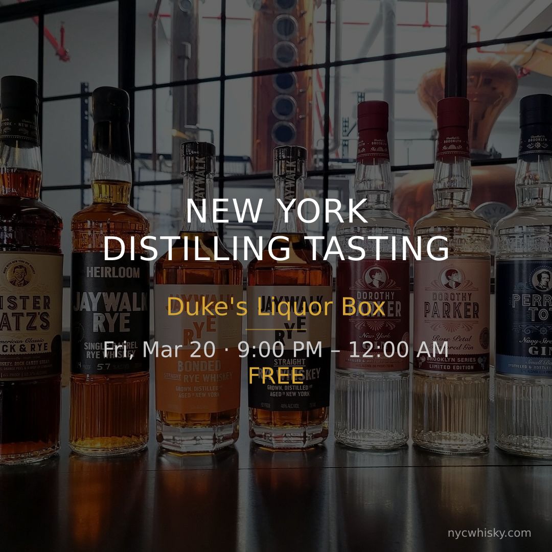 Fri, Mar 20 whisky events:

• Russell's Reserve Whiskies — Astor Wines
• New York Distilling Tasting — Duke's Liquor Box

nycwhisky.com

#NYCWhisky