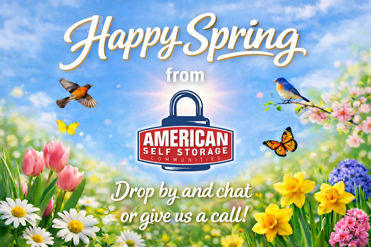GeistStorage's tweet photo. π· Spring has sprung!
Time for the annual tradition of cleaning the garage so the car can move back inβ¦
after its long winter vacation in the driveway. Oof! πβοΈ
Bring the overflow, weβve got extra space. π¦
#FirstDayofSpring #StorageSmart #SpringCleaning https://t.co/FlVK4DVaGj