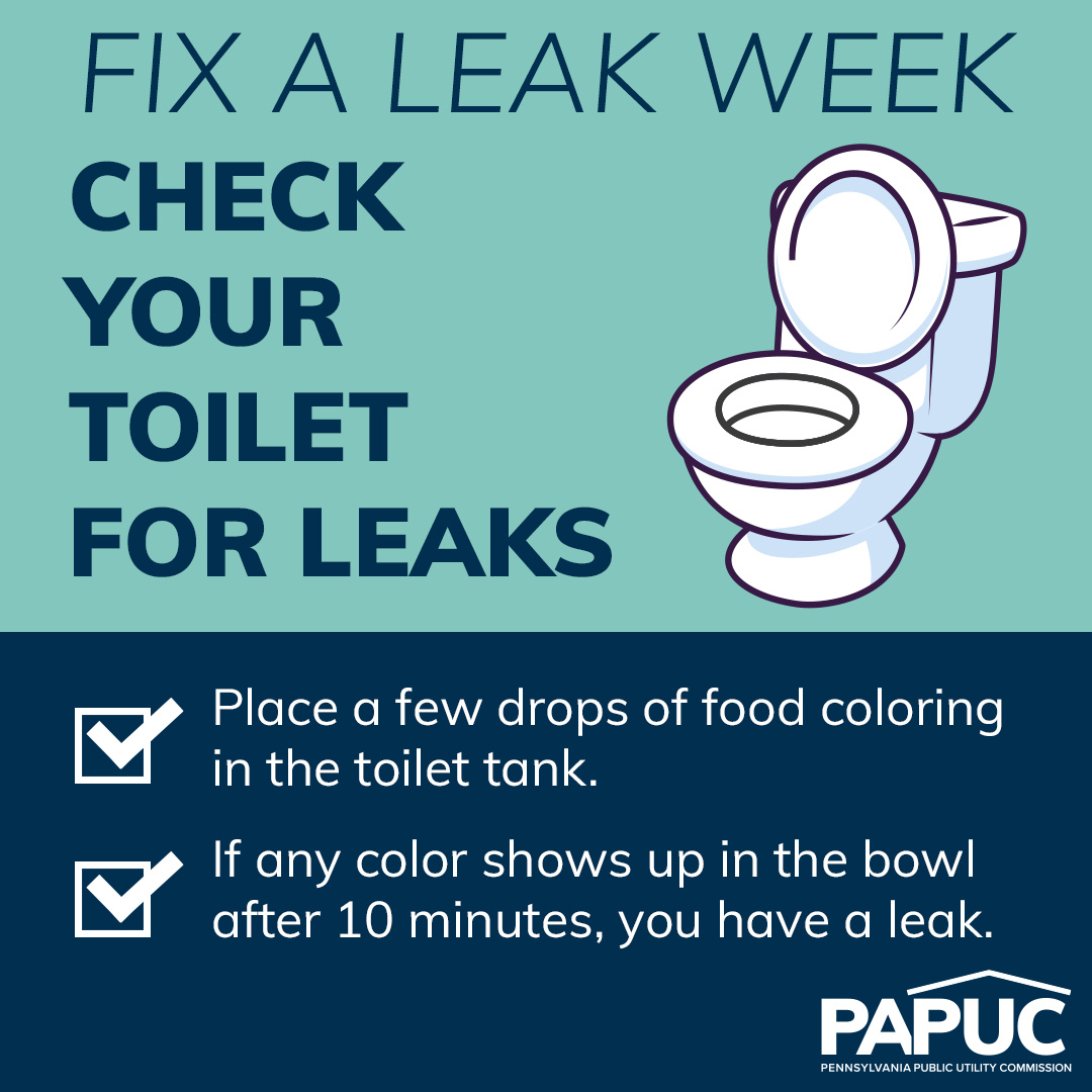 PA_PUC's tweet image. Stop flushing money down the toilet. A worn toilet flapper can silently leak thousands of gallons of water each year. This EPA Fix a Leak Week, don’t let a small leak become a big bill. Learn more: epa.gov/watersense/fix… #FixALeakWeek #WaterSense #EPA
