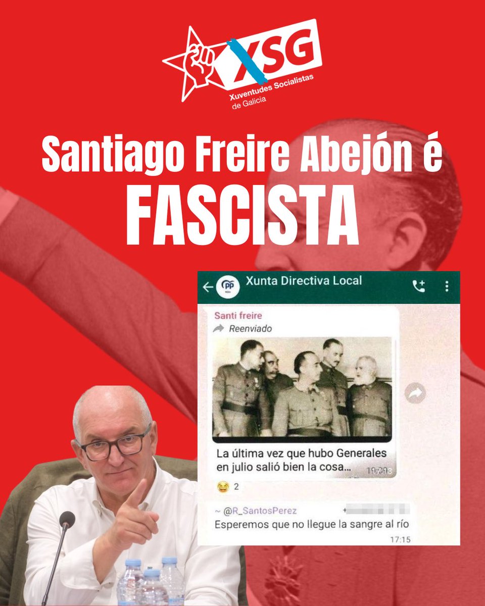 XSGalicia's tweet photo. ‼️ O nomeamento de Santiago Freire como director territorial de Educación é inaceptable. 

Dende XSG denunciamos que alguén con actitudes machistas e cuestionables non pode liderar o ensino público galego. 

A nosa educación debe basearse na igualdade e o respecto. 🌹 https://t.co/tnNJRbWISY