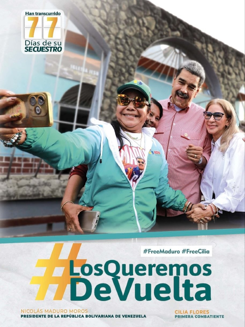 nicmaduroguerra's tweet photo. #LosQueremosDeVuelta #BringThemBack #FreeMaduro #FreeCilia 👉🏾✌🏾 https://t.co/EQY9Bmfx7k
