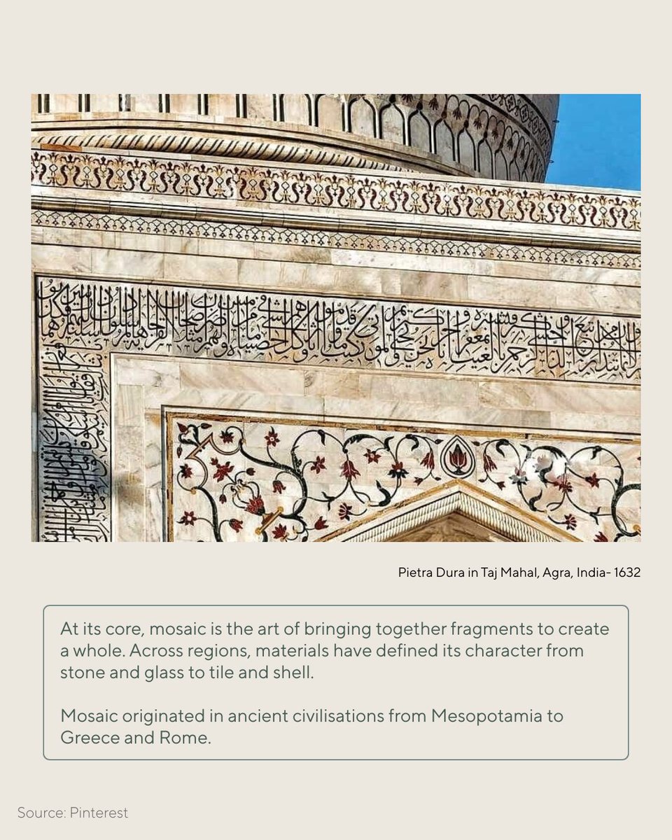 AranyaniRetail's tweet photo. A craft that has been shaped over centuries, and is now expressed in a contemporary form. Mosaic carries a history rich in detail and meaning, often overlooked at first glance.

Swipe through to uncover its story and Aranyani's take on it. https://t.co/OIzWWO2HsW