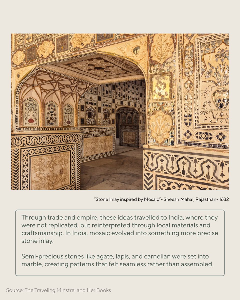 AranyaniRetail's tweet photo. A craft that has been shaped over centuries, and is now expressed in a contemporary form. Mosaic carries a history rich in detail and meaning, often overlooked at first glance.

Swipe through to uncover its story and Aranyani's take on it. https://t.co/OIzWWO2HsW