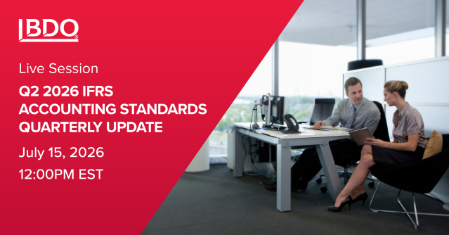 jblanchNR's tweet photo. Each quarter, @BDO_USA’s IFRS Accounting Standards Quarterly Update series breaks down key IFRS developments, compares them with U.S. GAAP, and illustrates practical debits and credits in action. Register for an update on Q2 here: https://t.co/IqN8hMsX8A https://t.co/Kcqsdb9dqG