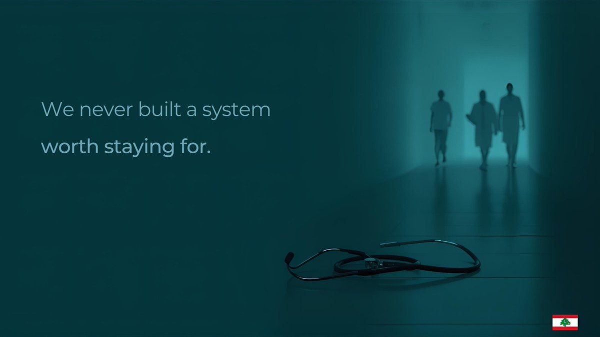 ismaelmaatouk's tweet image. We lose doctors and nurses every month. Not because they do not love this country. Because we never built a system worth staying for. 🇱🇧

#lebanon 
#HealthWorkers 
#BrainDrain
#لبنان_أولاً 
#الصحة