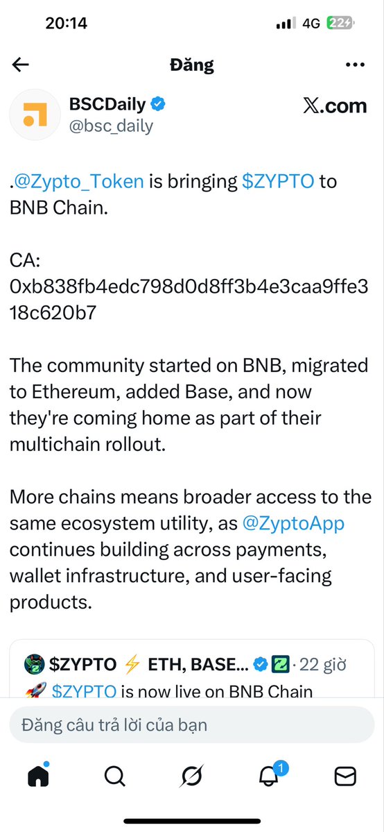 Những người nổi tiếng đang rất quan tâm đến #zypto
<a href="/BSCNews/">BSCN</a> <a href="/Eljaboom/">Elja</a> <a href="/cryptogems555/">Crypto GEMs 📈🚀</a> <a href="/bsc_daily/">BSCDaily</a>