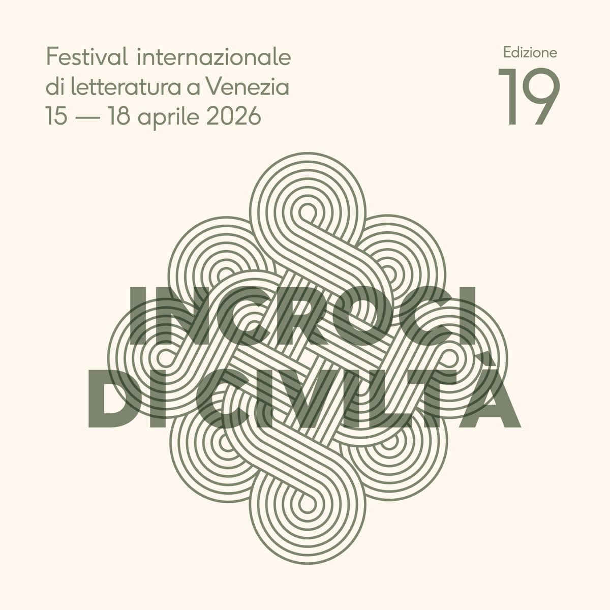 CaFoscari's tweet image. 🔔Incroci di Civiltà: il #programma della 19^ ed. del Festival è finalmente online: prenota il tuo posto per l’inaugurazione del 15 aprile con Ramin Bahrami. 
Per gli altri appuntamenti, le prenotazioni aprono il 2 aprile alle ore 12.
➡️Scopri il programma unive.it/web/it/5482/pr…