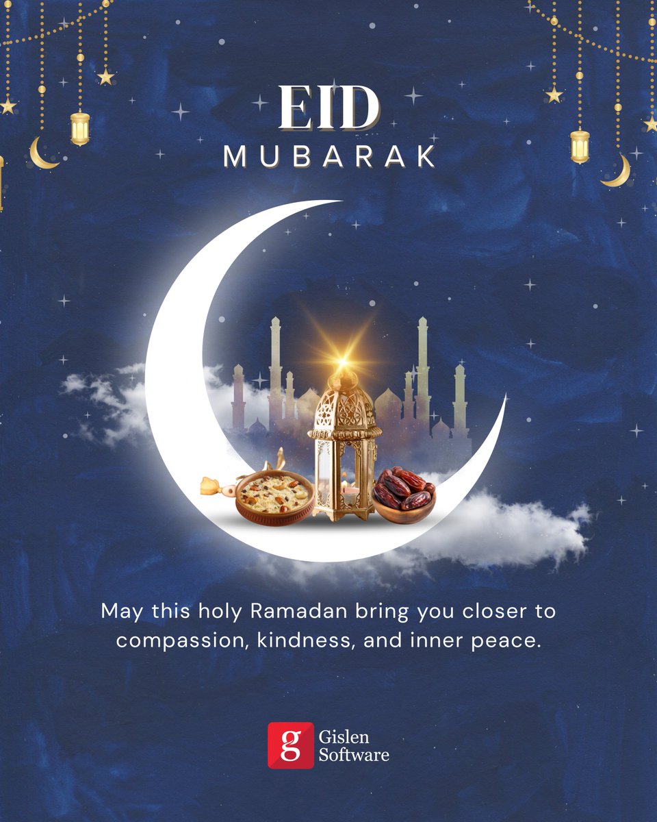 GislenSoftware's tweet photo. Eid Mubarak from all of us at Gislen Software.

Wishing you and your loved ones peace, joy, and a sense of new beginnings.

#Ramadan2026 #EidMubarak #Community #Purpose #GivingBack https://t.co/fLeqf3koLn