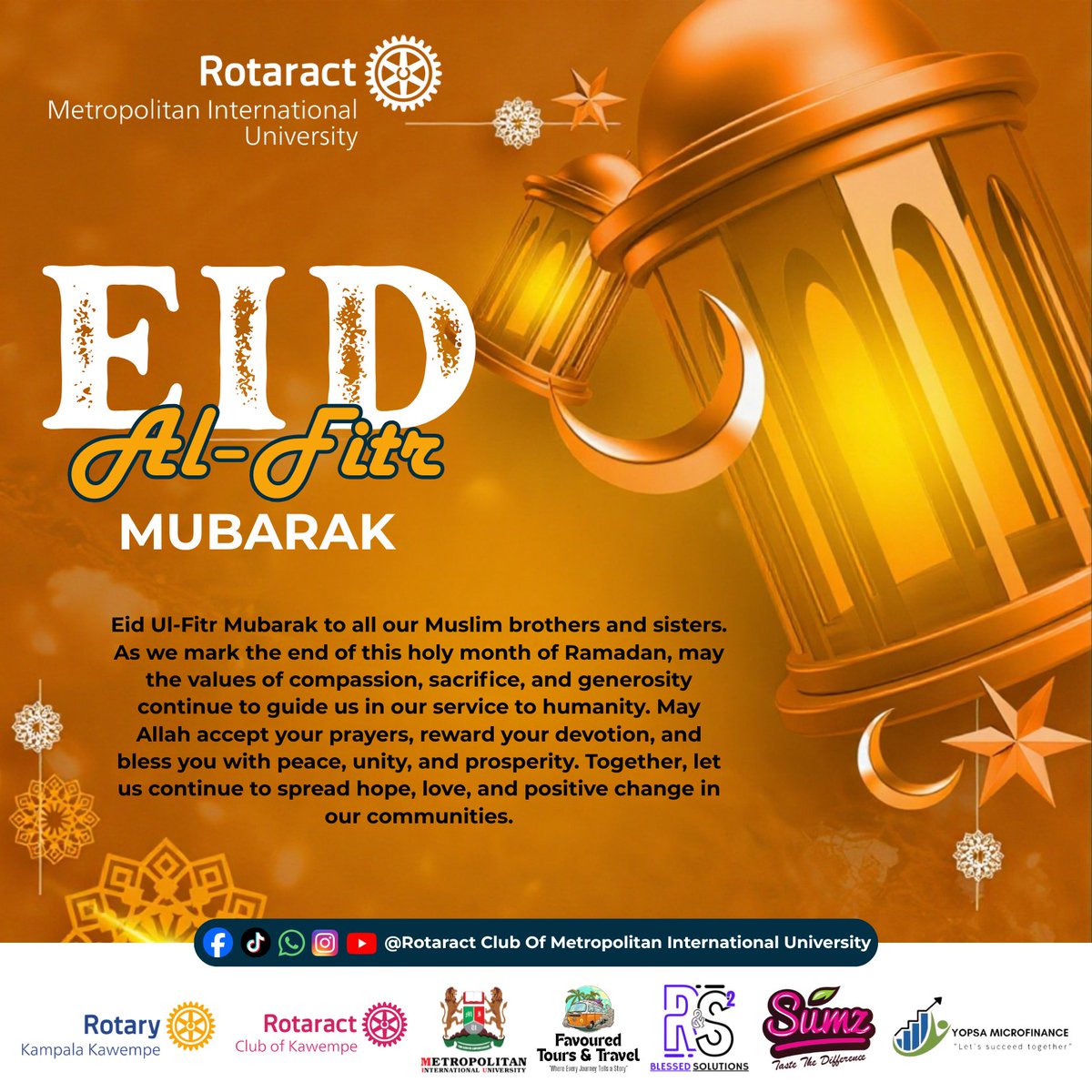 rctmetropolitan's tweet image. Asalam alaikum walahmatullah wabalakatuh.
Eid Ul-fitr Mubarak to all our Moslem Brorhers and Sisters.
#TheTwilights #Rotaract #UniteForGood9213 #RotaryInternational #RotaryEyamba