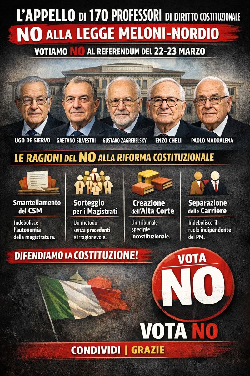 SenatoreF's tweet photo. La vergogna #meloni sul caso #Delmastro "doveva stare +accorto" si x non farsi sgamare Sono senza scrupoli 
fanno affari con mafiosi , in massa a #VotareNo.La riforma sfascia #giustizia un salva corrotti "chi sbaglia Paga"reintegrano #Palamara,
#sorteggio truffa prossimo "Laico" https://t.co/taPiB2XVIr