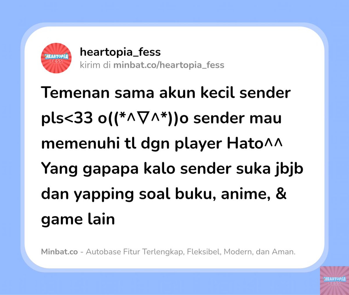 Heartopia Fess tweet media