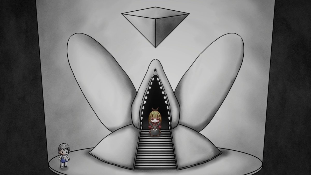 PETIT_PARADE's tweet photo. This looks exactly like a fever dream.

A monochrome world full of eerie, surreal objects.
AIWU has a place that feels like a nightmare you almost remember.
Wishlist on Steam.

#AIWU #explorationgame #yumenikki #dreamcore https://t.co/OvY1vJgcVG