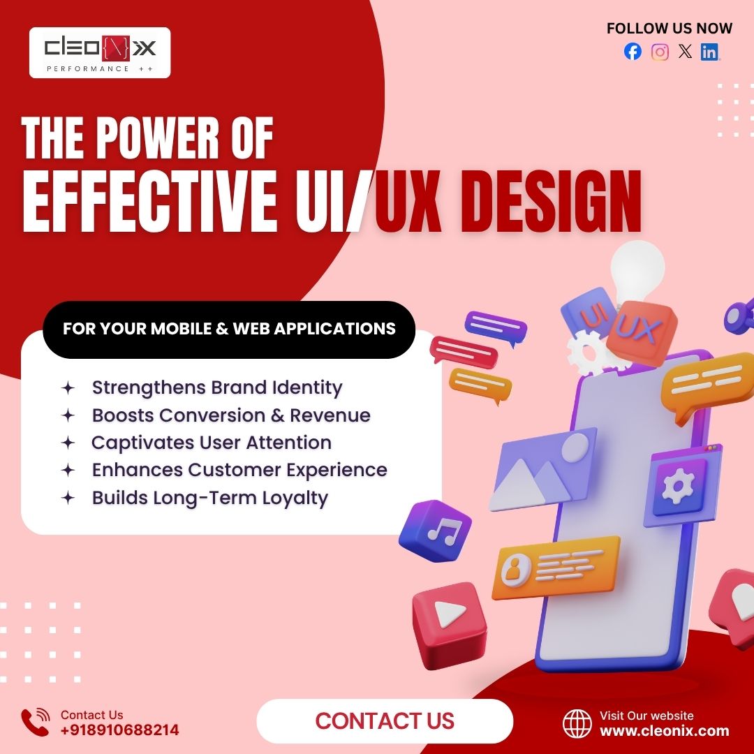 CleonixTech's tweet photo. Design isn’t decoration.
It’s conversion.

UI/UX decides if users stay… or leave.

#UIUX #WebDesign #DigitalGrowth https://t.co/JT34W2WkR8