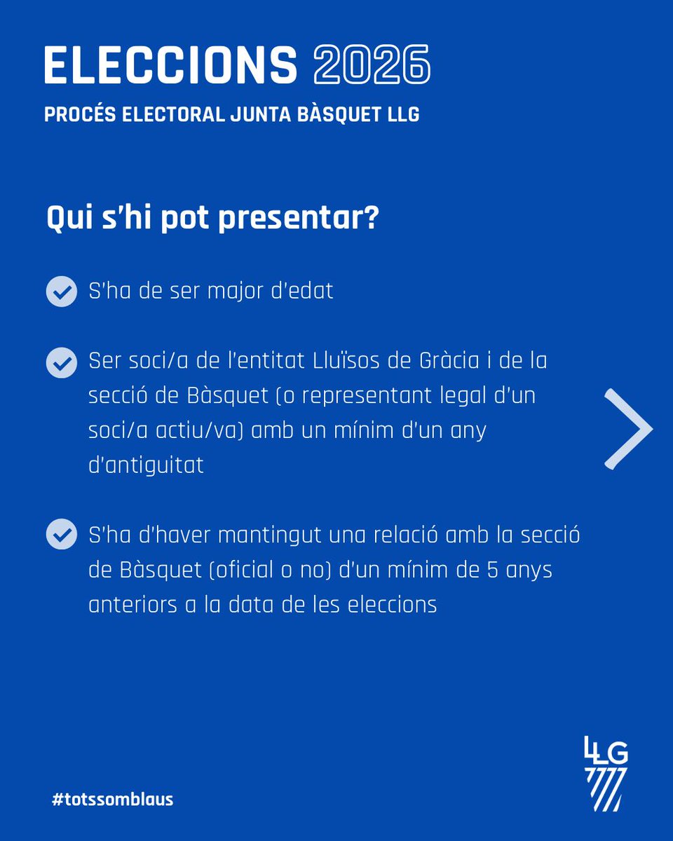 BasquetLldG's tweet photo. Des de la secció iniciem avui el procés electoral que culminarà el pròxim 24 d'abril on sortirà escollida una nova junta. Us deixem tota la informació al respecte i també què cal fer si teniu interès a formar una candidatura. #totssomblaus 💙
👉https://t.co/282ruUb5Dk https://t.co/1JW8CBFSGM