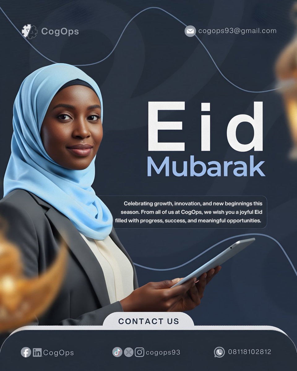CogOps93's tweet photo. Eid Mubarak from all of us at CogOps 🌙
Here’s to growth, innovation, and new opportunities this season.
#EidMubarak #CogOps #Innovation #Growth https://t.co/Kmq6mQmQ6x