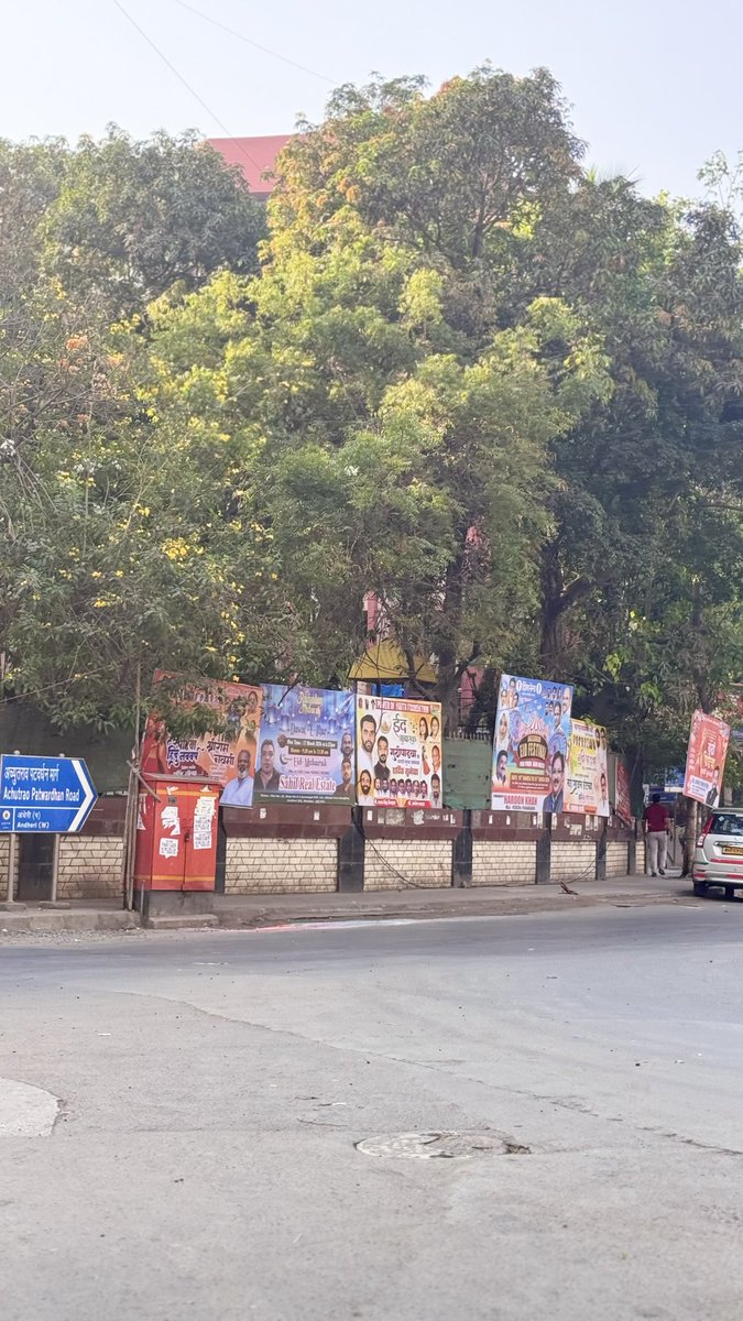RRanshinge's tweet photo. @mybmc kw ward all around Lokhandwala Lokhandwala market jogger’s park Lokhandwala Circle only posters, and the bamboo frames are fixed electric poles  full of posters Bmc needs to take a strict action on this https://t.co/PvnrNau5Mw