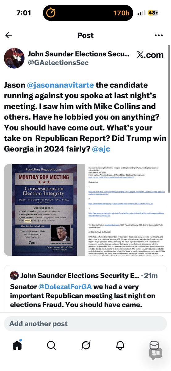 John Saunder Elections Security Expert tweet media