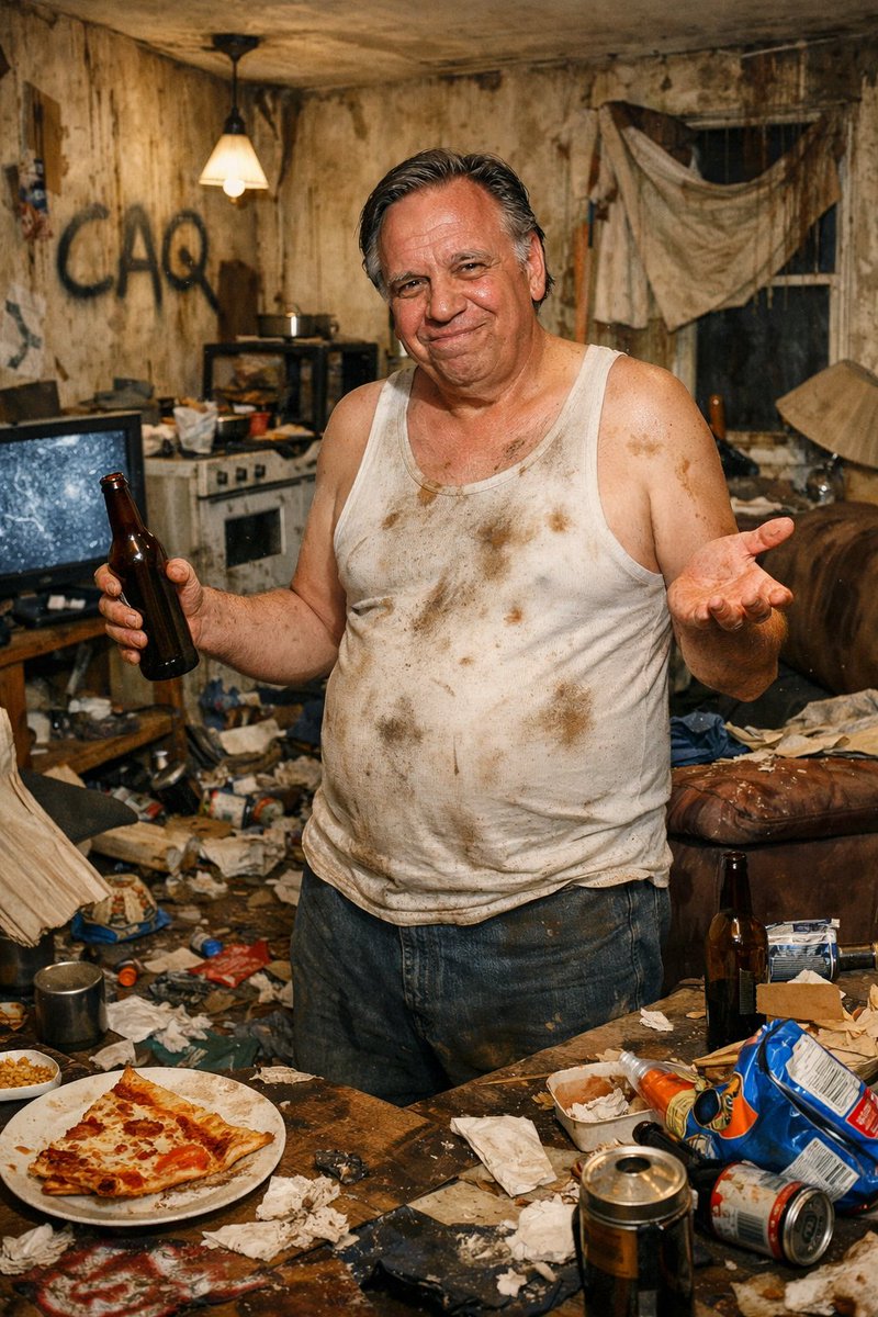 Merci à Chat Gpt de m'avoir illustré la maison "en ordre" de François Legault!