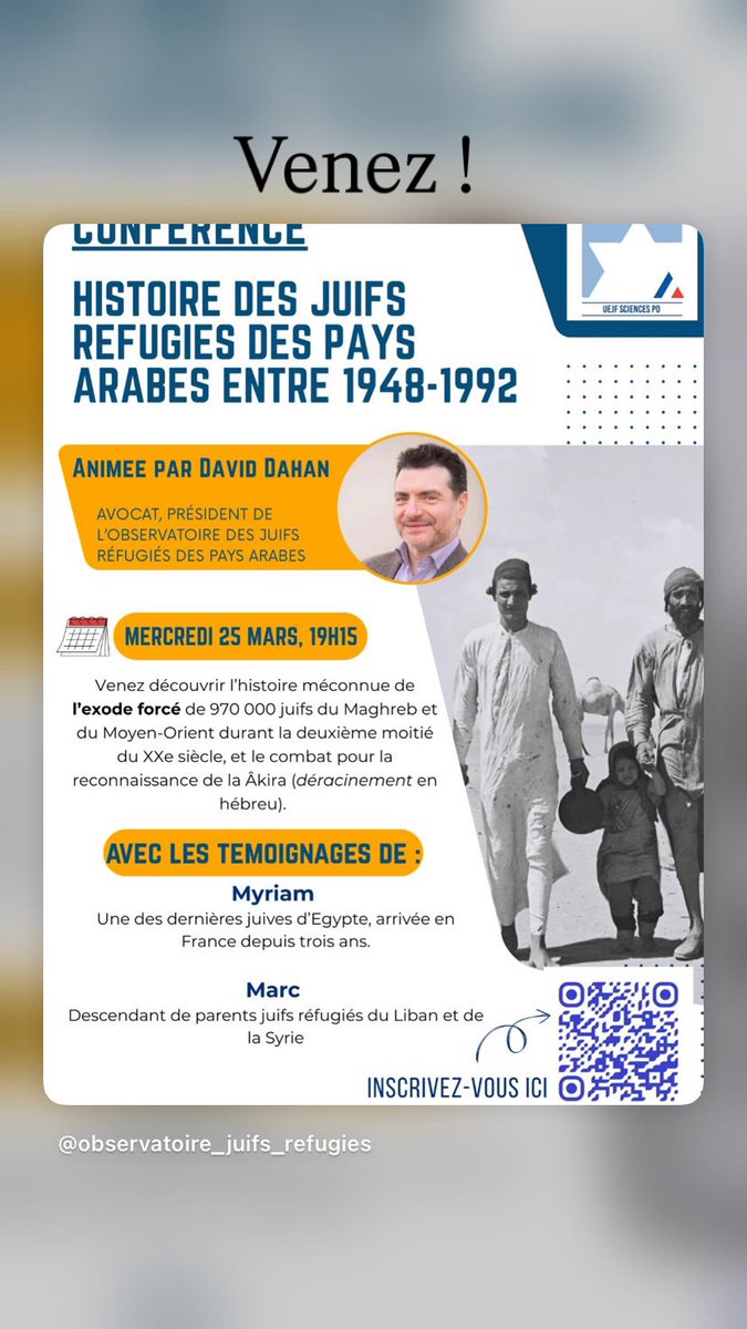 Observatoire des Juifs Réfugiés des Pays Arabes tweet media