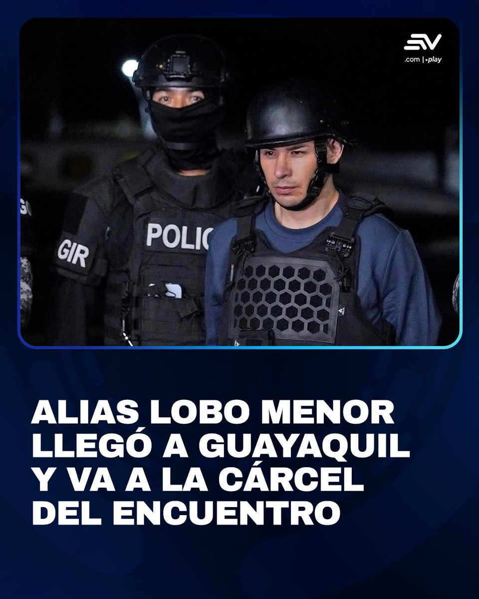 📌 Alias Lobo Menor llegó a Guayaquil pasadas las 22:35 de este jueves 19 de marzo. Fue extraditado desde Colombia. 📲 bit.ly/47eat3r