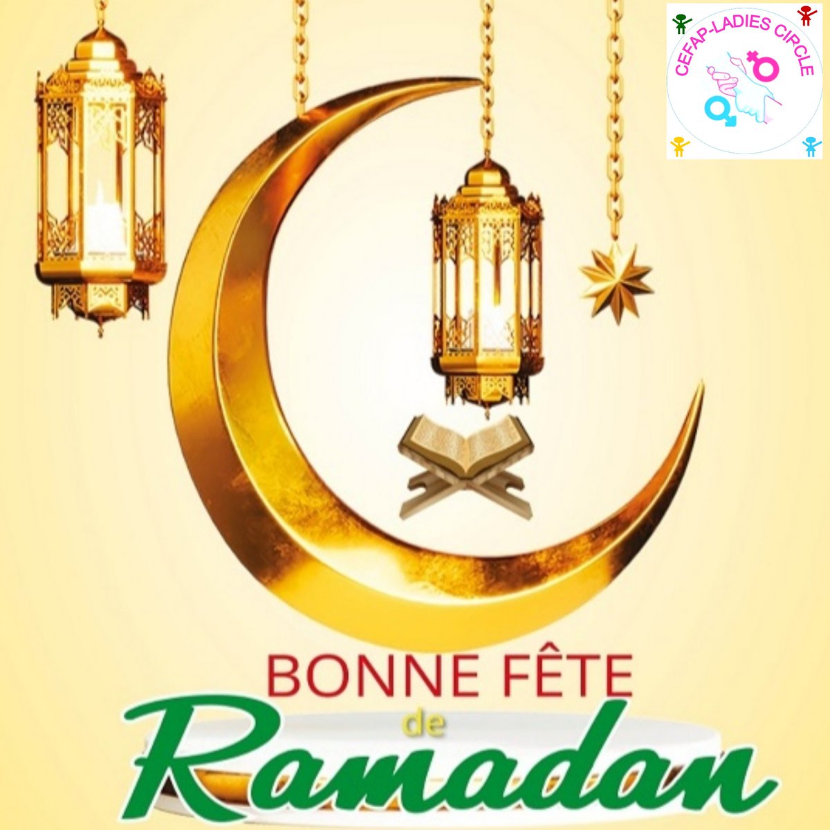 AnnePelagie's tweet photo. Happy Eid Al-Fitr

Chers frères et sœurs, collaborateurs et partenaires, à toute la communauté musulmane ici au Cameroun et ailleurs,
Que la lumière du Ramadan vous éclaire et vous apporte un paix, santé et bénédictions.
Meilleures vœux de la part de CEFAP-LADIES CIRCLE🌙 https://t.co/zN4AFiNikU