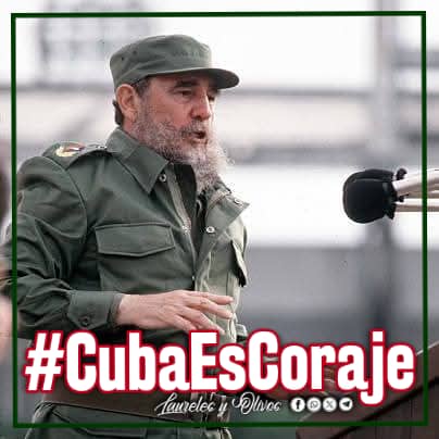“No ganan batallas aquellos que creen que el combate es fácil, ganan batallas aquellos que saben que el combate es difícil". #FidelPorSiempre.#CubaEstáFirme.#CubaVencerá.#CubaNoEstáSola.