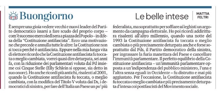 avvbenedetto's tweet photo. Uno strepitoso @mattiafeltri  oggi su ⁦@LaStampa⁩ https://t.co/Rutc9x38zz