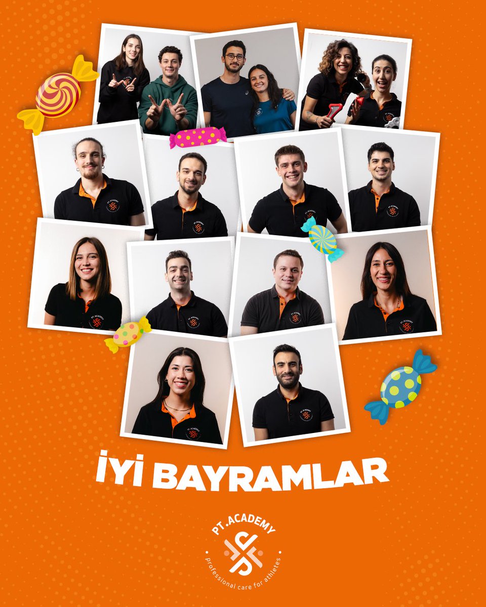 ptakademi's tweet photo. PT Academy ailesi olarak, sevdiklerinizle geçireceğiniz sağlık, huzur ve mutluluk dolu bir bayram dileriz. ✨🍬

#İyiBayramlar 🧡
#PTAcademy https://t.co/d05rYnjZoG